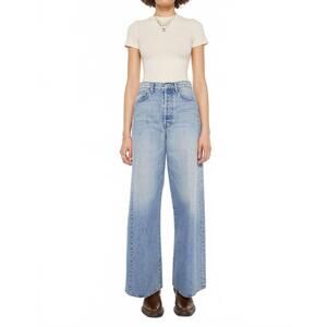 NEW MOTHER pipe-dream button sneak jeans in leap at the chance